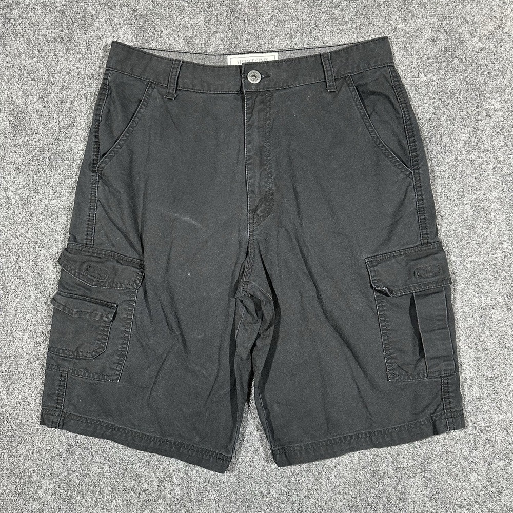Vintage‎ Genes Cargo Shorts 32 Black Flat Front original Stacked Cargo 1891